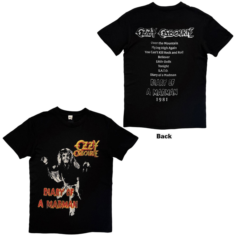 Ozzy Osbourne - Diary Of A Madman Tribute Mens Tshirt - Black
